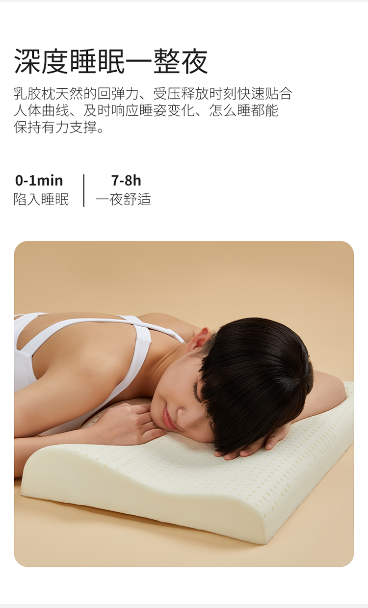 固特异goodyear乳胶枕头泰国原装进口护颈椎天然乳胶枕芯正品家用单人