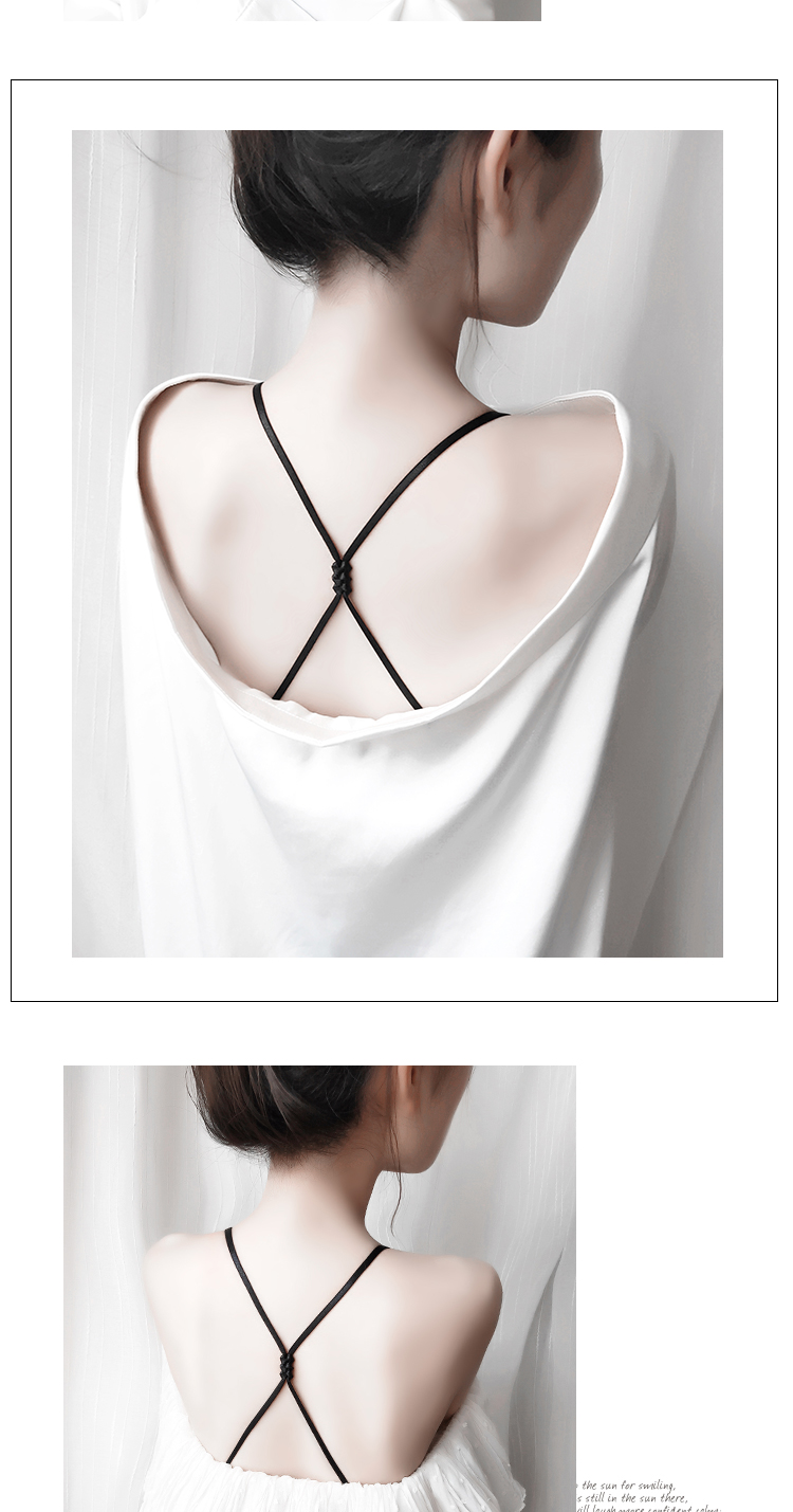 美背透明肩带隐形防滑内衣配件可外露文胸带子夏季性感胸罩带交叉