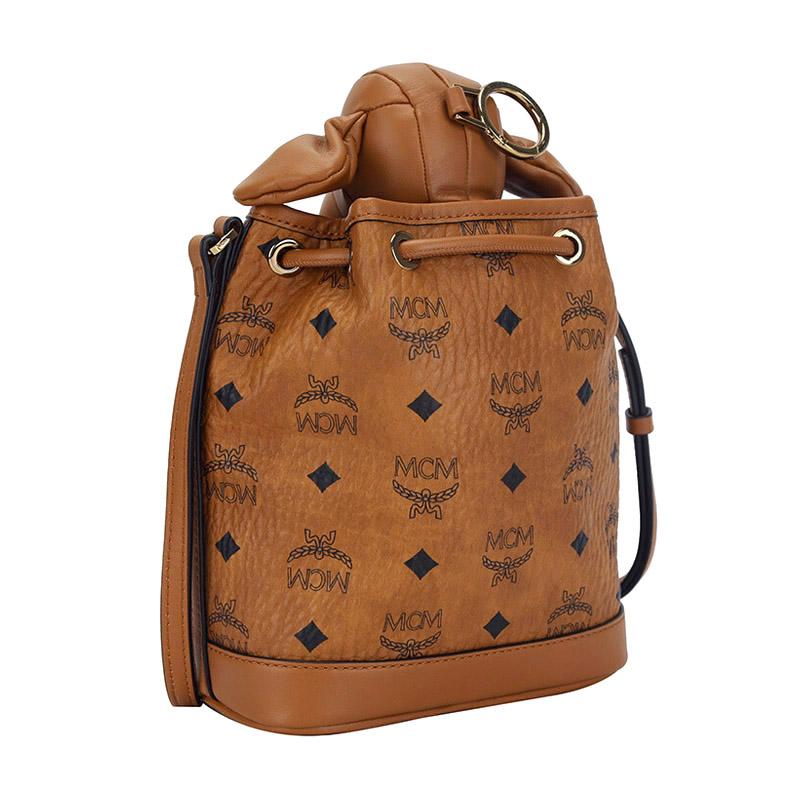 mcm 女士人造革水桶包单肩斜挎包 myz8axl46