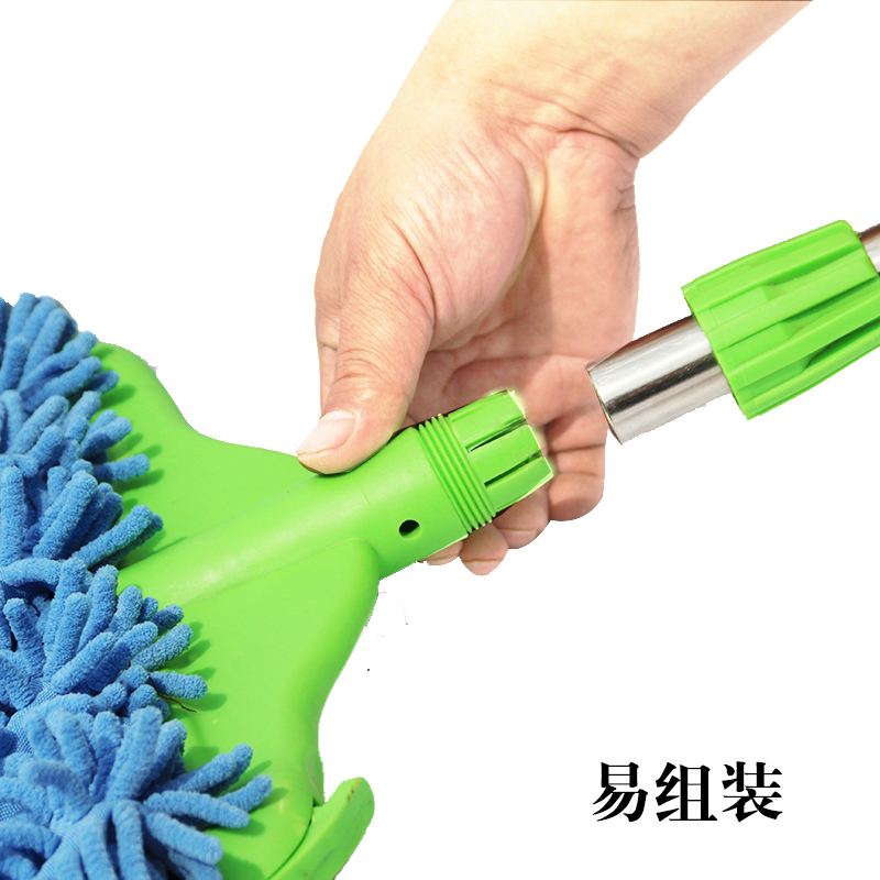 雪尼尔拖把吸水吸油可拆洗家用布拖不锈钢墩布可换布头三维工匠