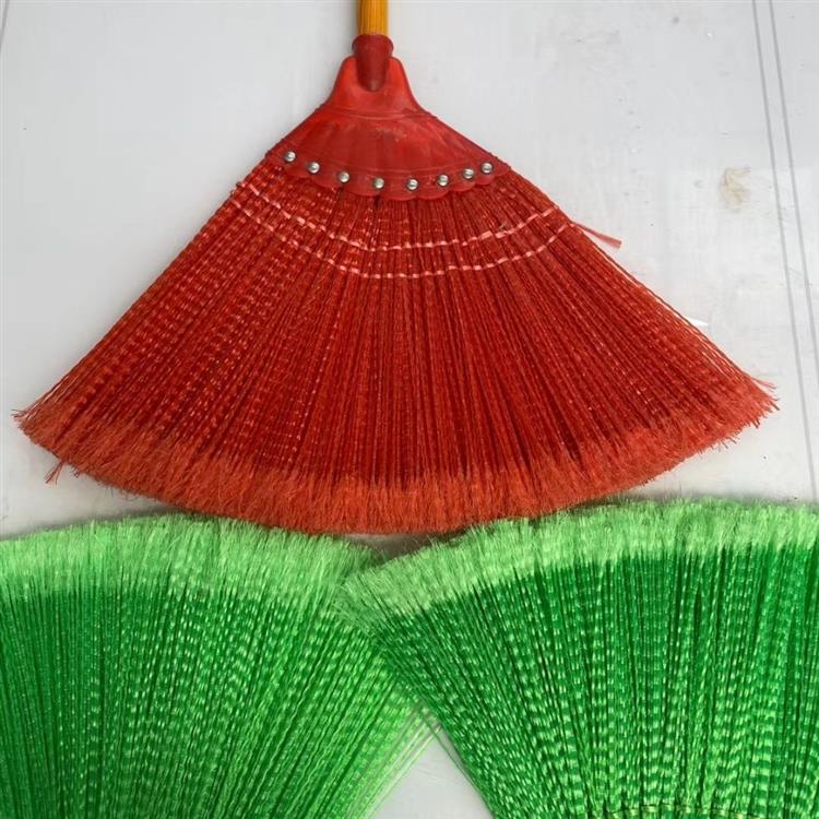 加厚塑料波纹丝ppv丝扫把扫水扫地家用传统笤帚扫帚手工扫帚木杆