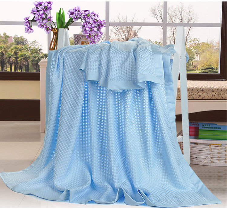婴儿冰丝毯儿童竹纤维盖毯竹丝毯新生儿宝宝夏季毯子透气夏凉被薄