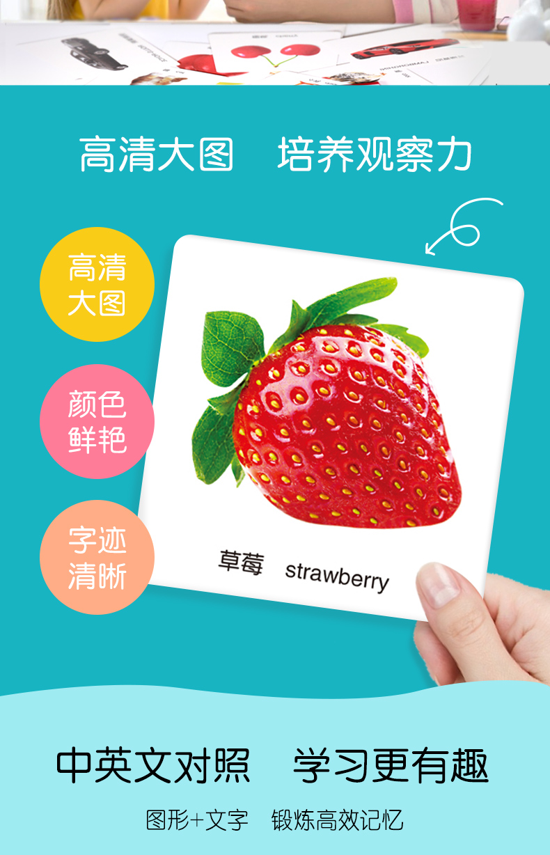 逛乐玩(guanglewan)布书/挂图婴儿 海润阳光识图早教卡0-1岁婴幼儿