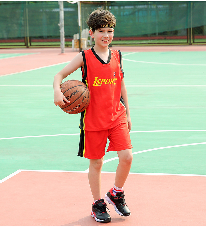 儿童篮球服小学生男童球衣男孩女训练队服夏季运动服背心套装