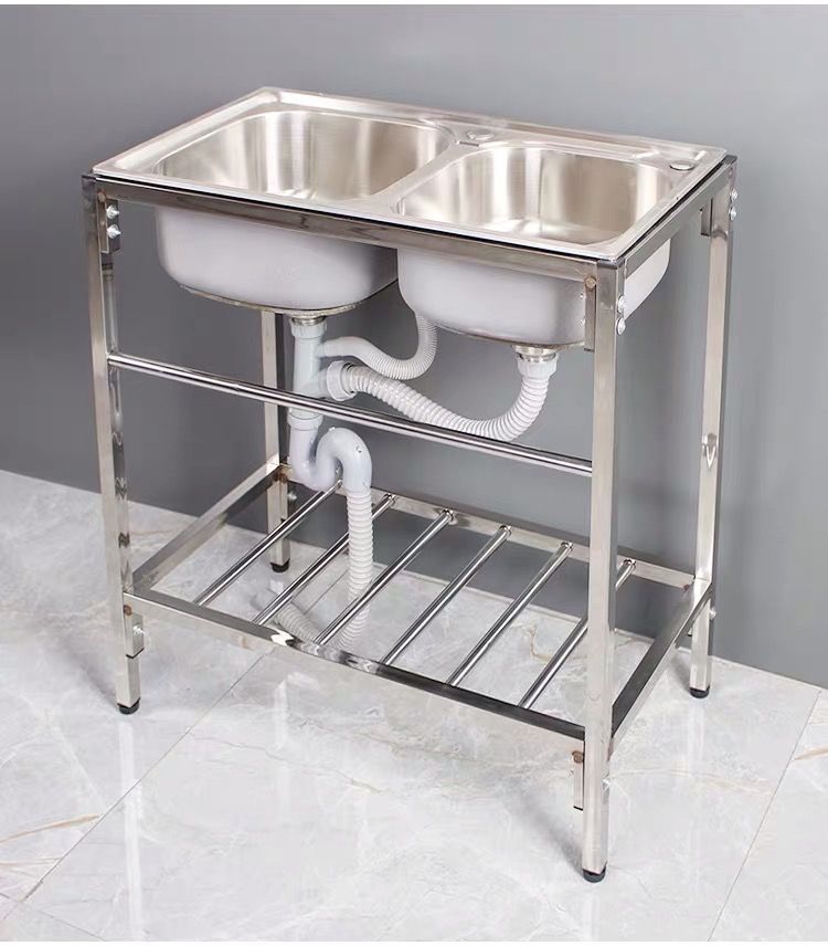 【官方推荐】厨房不锈钢水支架盆洗手盆带架单双定做洗碗盆洗菜盆带