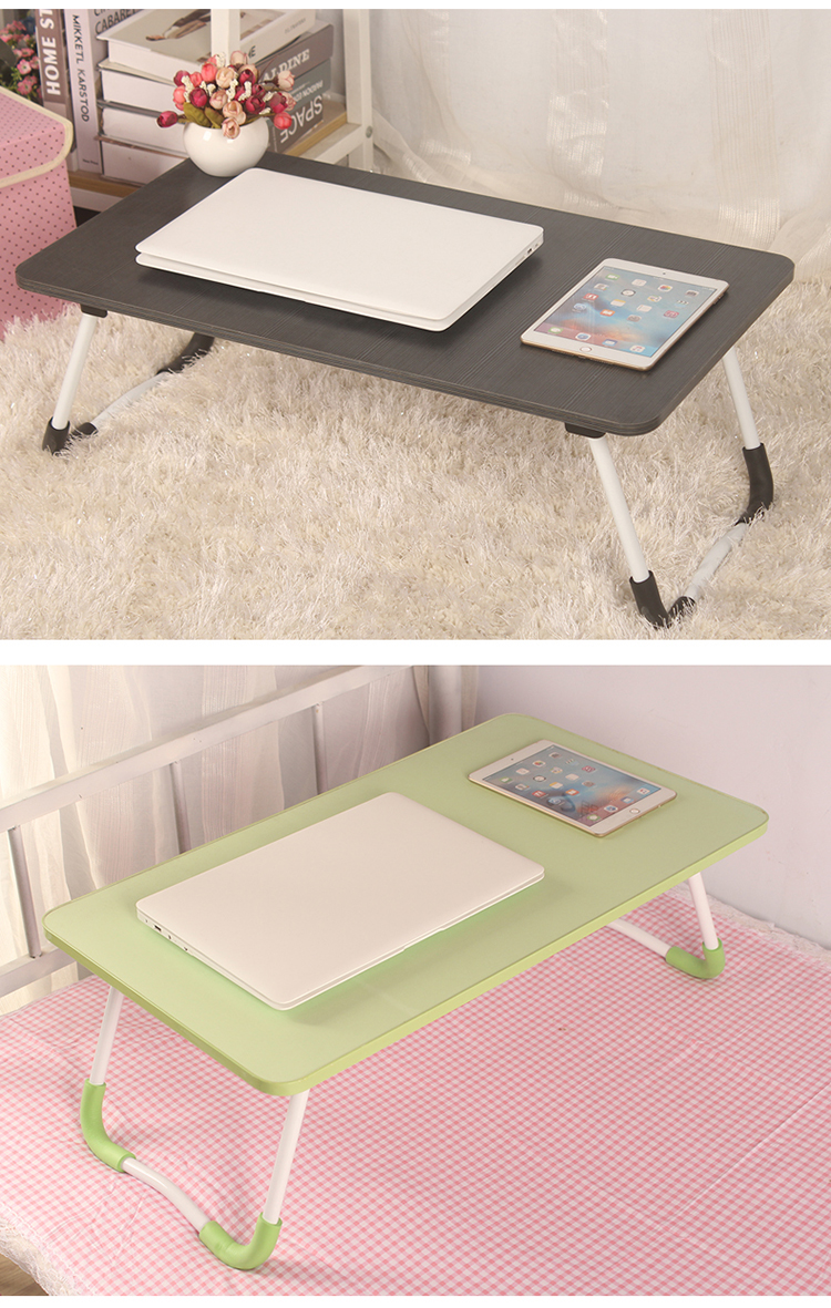 电脑床上折叠桌宿舍懒人小桌子少女上铺卧室坐地飘窗书桌便携家用花色