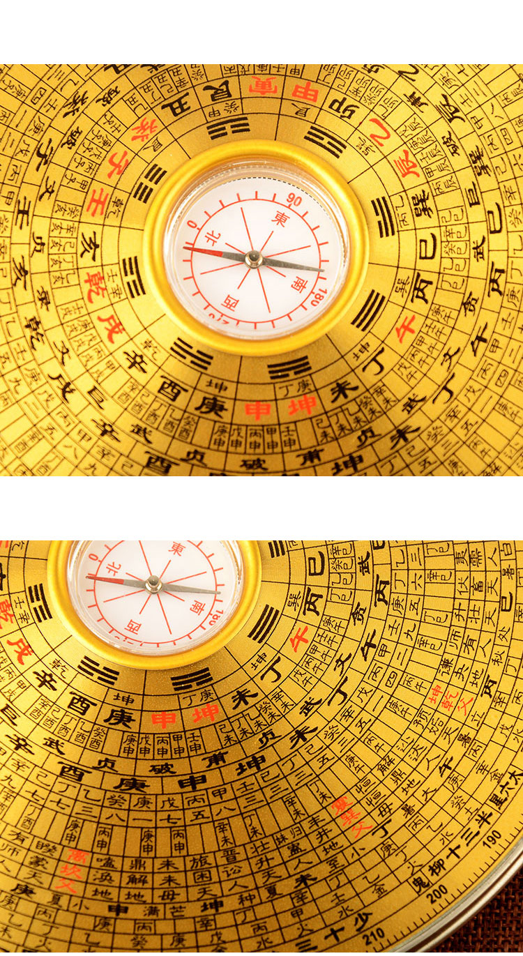宏图好运罗盘高精度专业罗盘小罗经仪综合指南针随身携带工艺礼品送礼