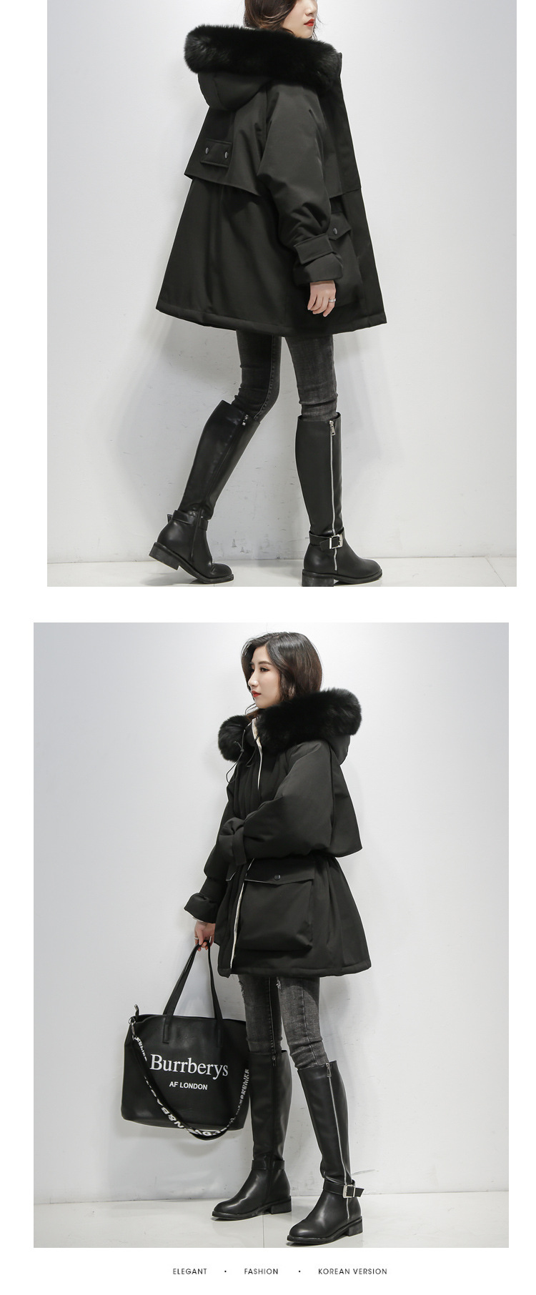 rosuya派克服棉衣棉服女学生宽松外套2021原宿风新款韩版面包服