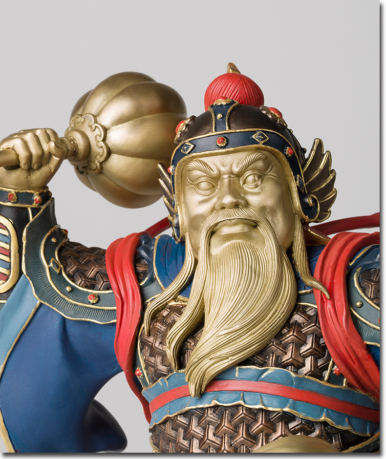 铜师傅全铜摆件门神之二彩绘版家居饰品铜工艺品