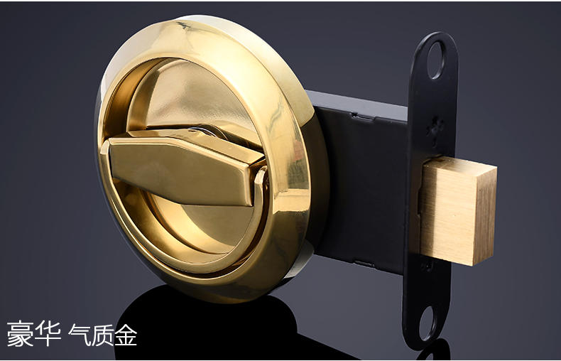 敬平不锈钢隐形门锁闭锁隐藏式锁储藏室房门单面锁圆环拉锁