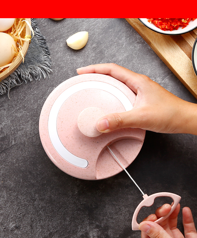 艺呈捣蒜器拉蒜蒜泥手动小旋风搅碎机蒜蓉手拉式蒜末家用厨房小型北欧