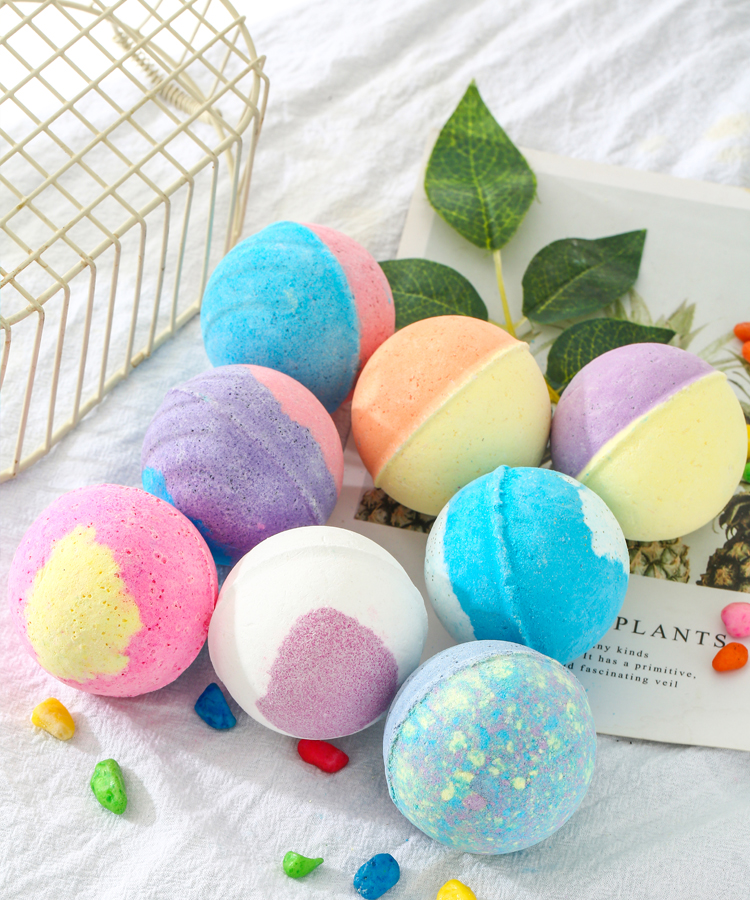 单个金色美人鱼超多泡泡精油沐浴球泡脚球浴缸泡泡浴盐爆炸沐浴球洗