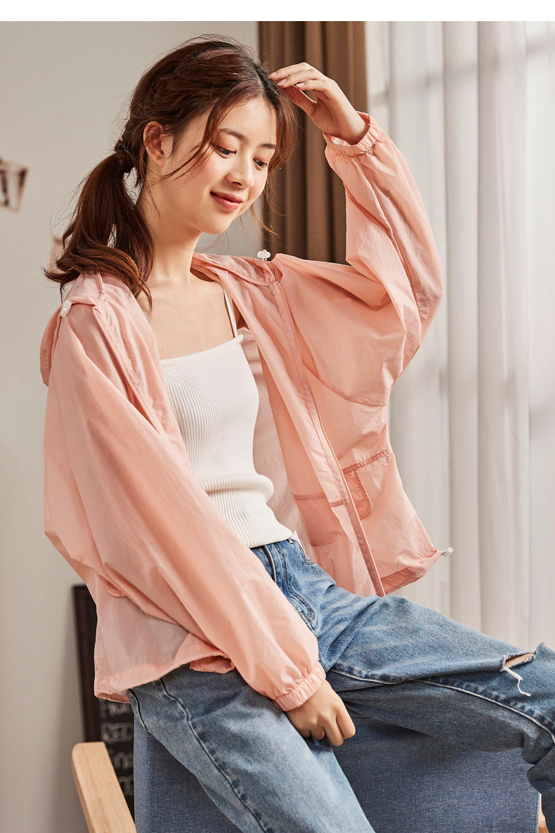 唐狮防晒衣女2019新款红宽松韩版学生超仙薄款外套夏天长款百搭