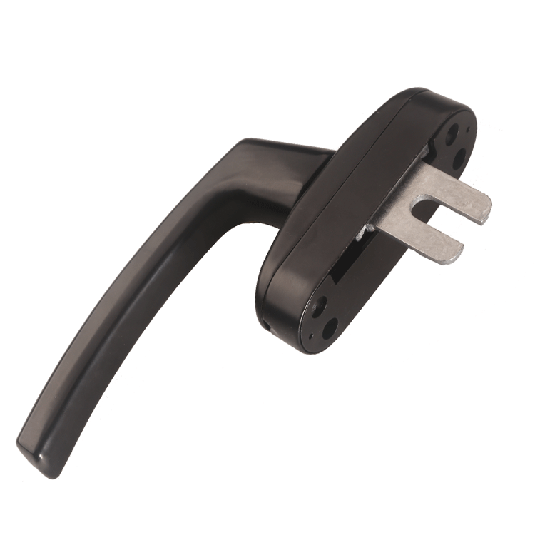 黑色25叉铝合金窗户把手传动执手平开上悬断桥铝外推窗拉手门把手外开