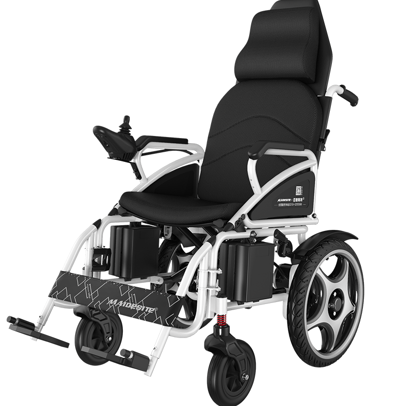 迈德斯特(maidesite)电动轮椅801高靠背锂电池 老年人残疾人折叠轻便