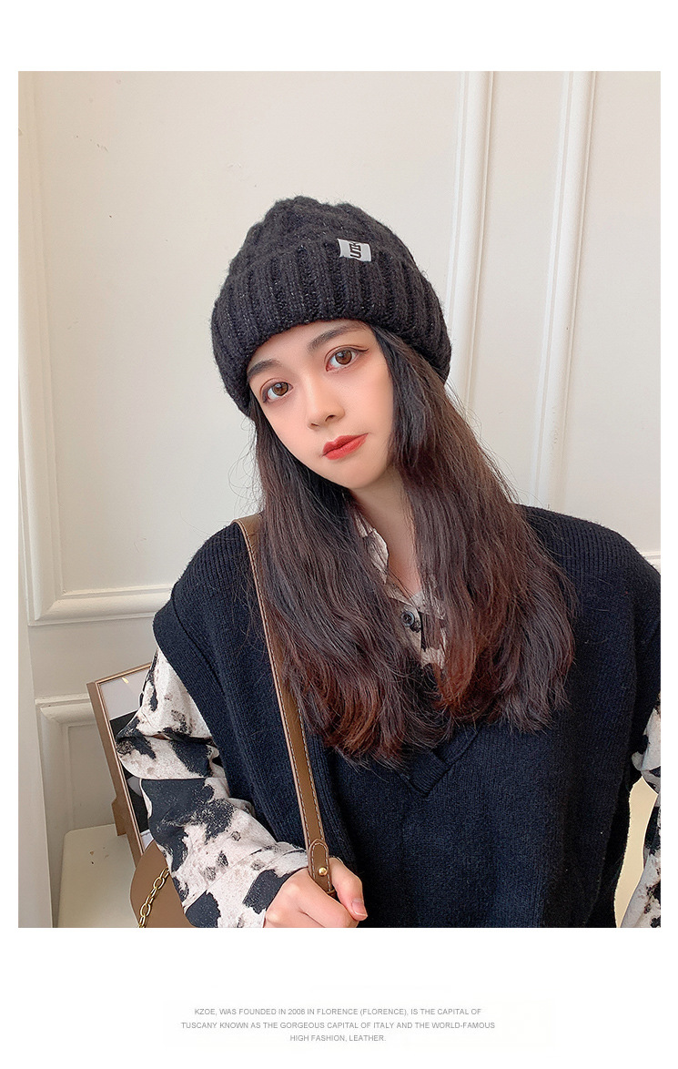 2021新款帽子女秋冬百搭韩版可爱麻花冷帽冬天加厚保暖针织毛线帽fish