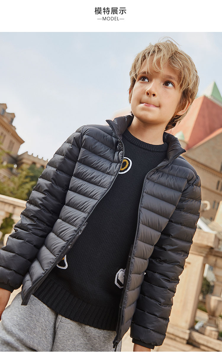 森马(semir)女士羽绒服 森马童装羽绒服男童女童青少年冬季时尚半高领