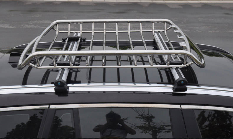 不锈钢汽车行李框车顶架车顶框行李架筐通用suv货架载货专用横杆p