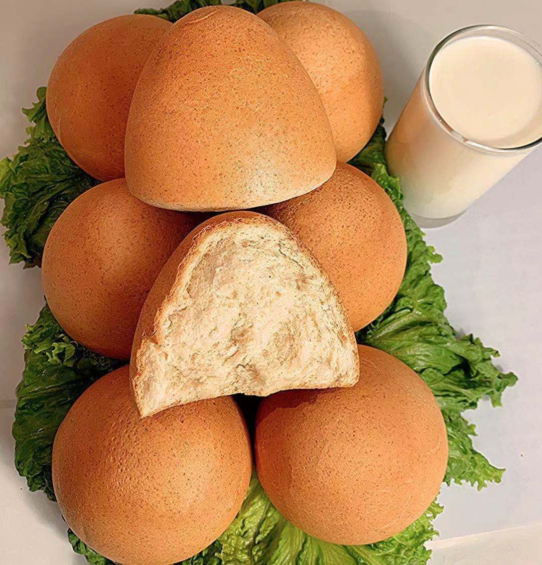 湛航面点 湛航 [现烤现发] 馒头俄式烤馒头速食早餐牛奶味面包老面