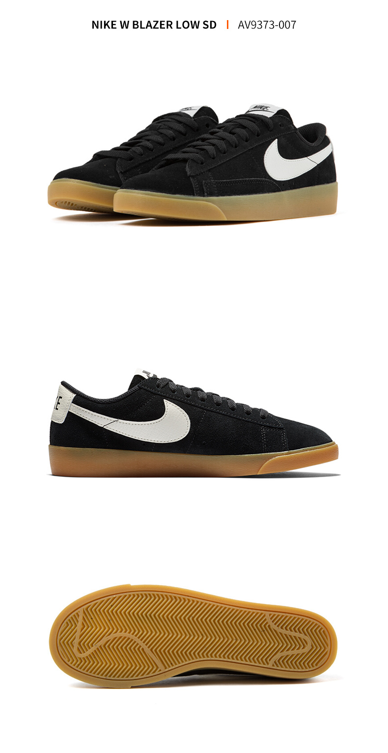 nike耐克开拓者女鞋blazer低帮复古翻毛皮休闲鞋板鞋