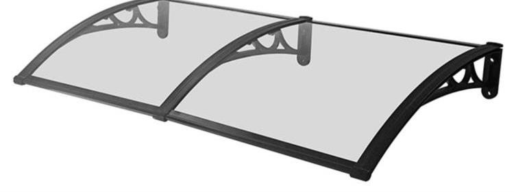 大雨棚闪电客消音板雨搭遮阳棚飘窗外大口隔热挡雨板遮阳支架遮雨棚