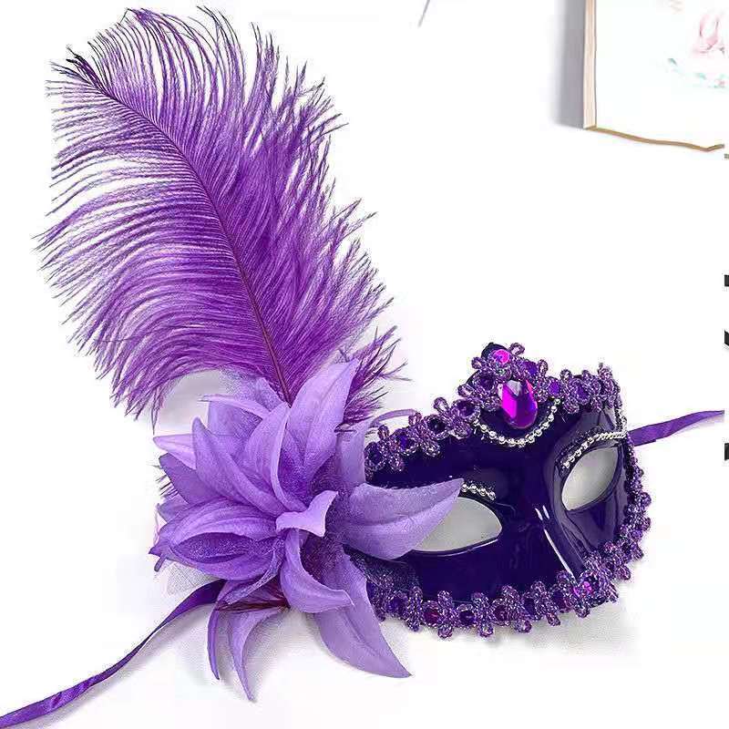 三维工匠成人儿童女款半脸公主万圣节面具古风表演派对cos舞台演出