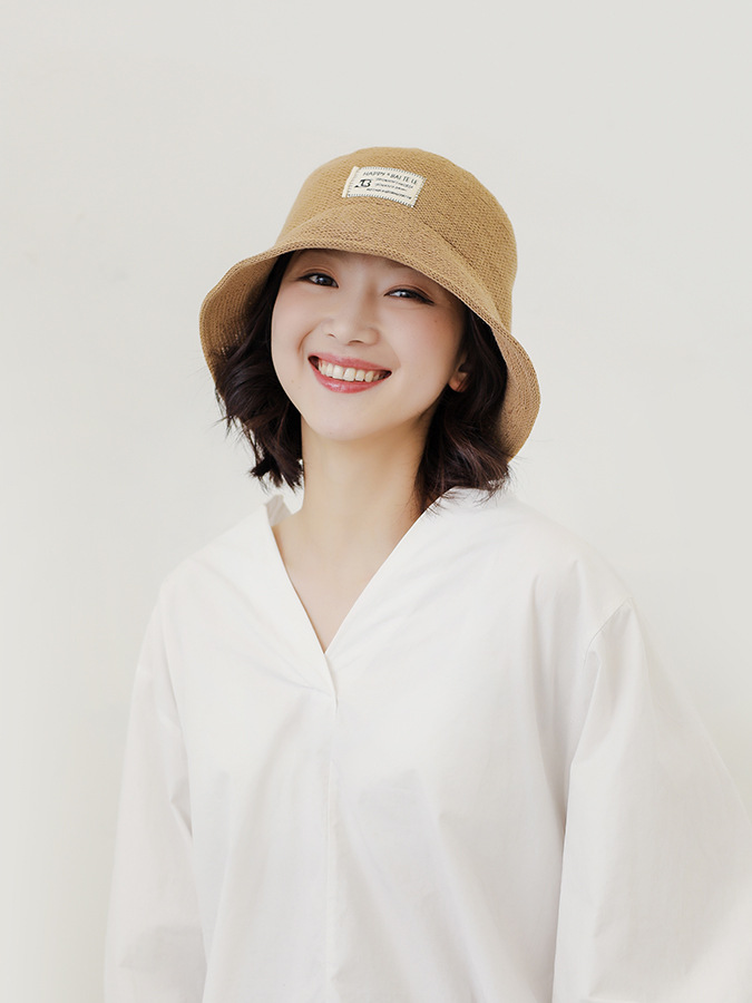 new lake春夏季可拆卸带假发帽子一体时尚短发短卷发女水桶帽遮阳帽