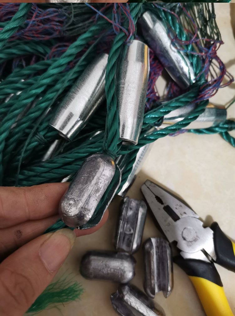 夹铅坠花生米坠开扣咬铅坠子渔网丝网粘网撒网手抛网配重加重铅坠38个