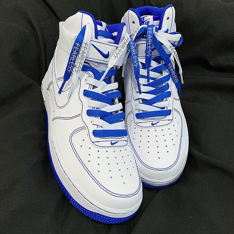 《适配空军一号高帮蓝白af1 higt鞋带反光二次元画线联名潮流个性男