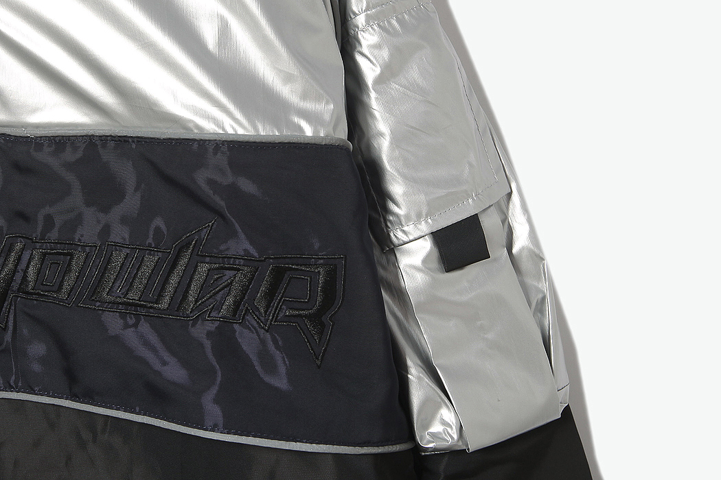 古由卡guuka嘻哈运动银色套头反光镭射防风外套男士风衣