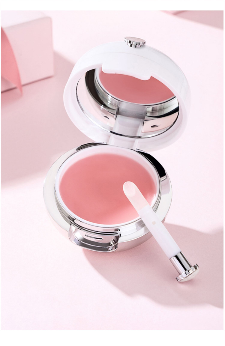 超级新品 微商水蜜桃精油气垫唇膜睡眠修复唇纹补水葡萄去死皮角质女