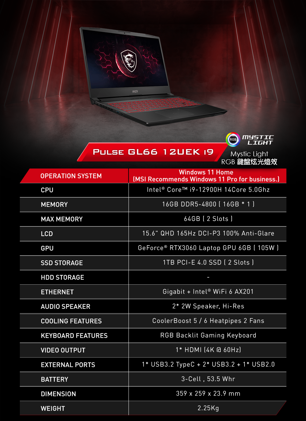 msi pulse 3060