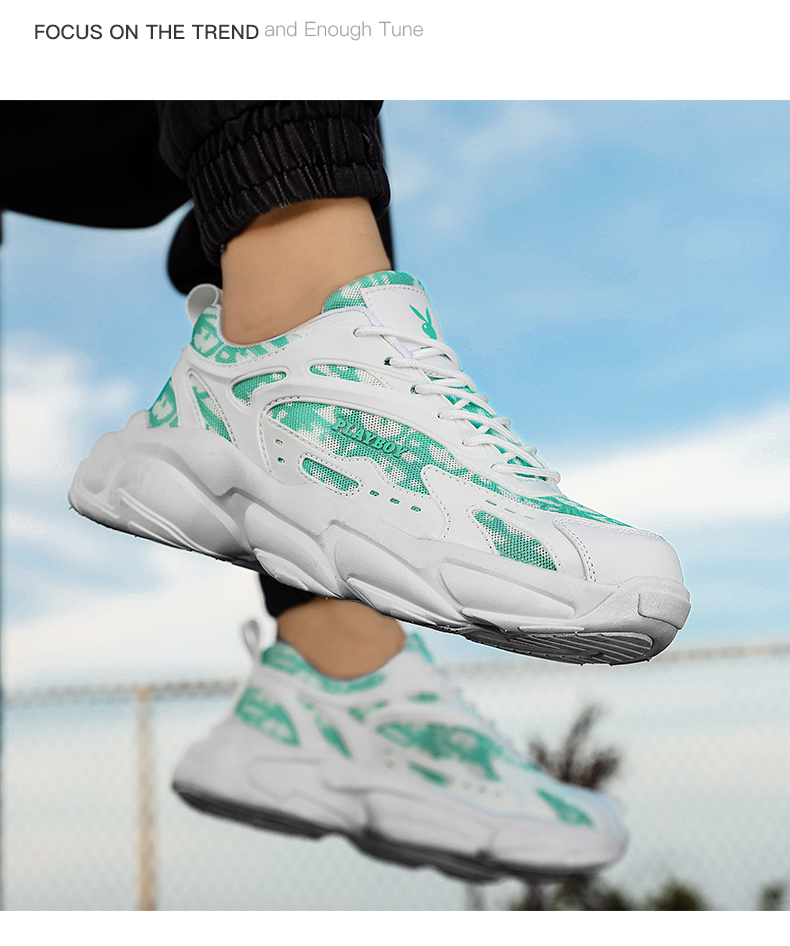 花花公子男鞋2021新款潮运动休闲老爹鞋ins透气鞋子男潮鞋帅气潮牌