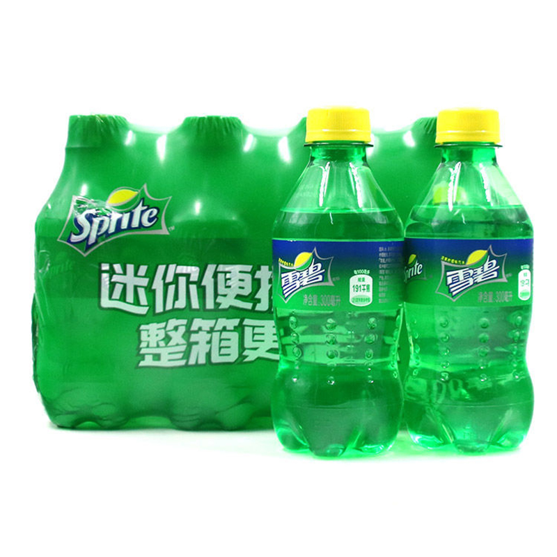 可口可樂(cocacola)碳酸飲料 可口可樂雪碧300ml*12瓶清爽檸檬汽水【