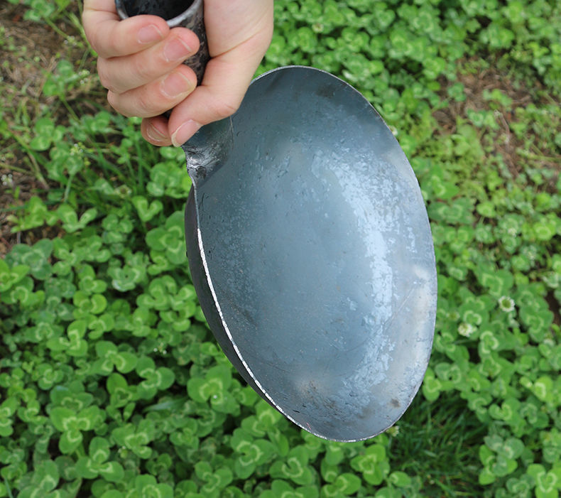 《锻打铁勺漏勺铁瓢大铁勺户外挖水泥清理下水道淤泥挖泥土掏粪勺子