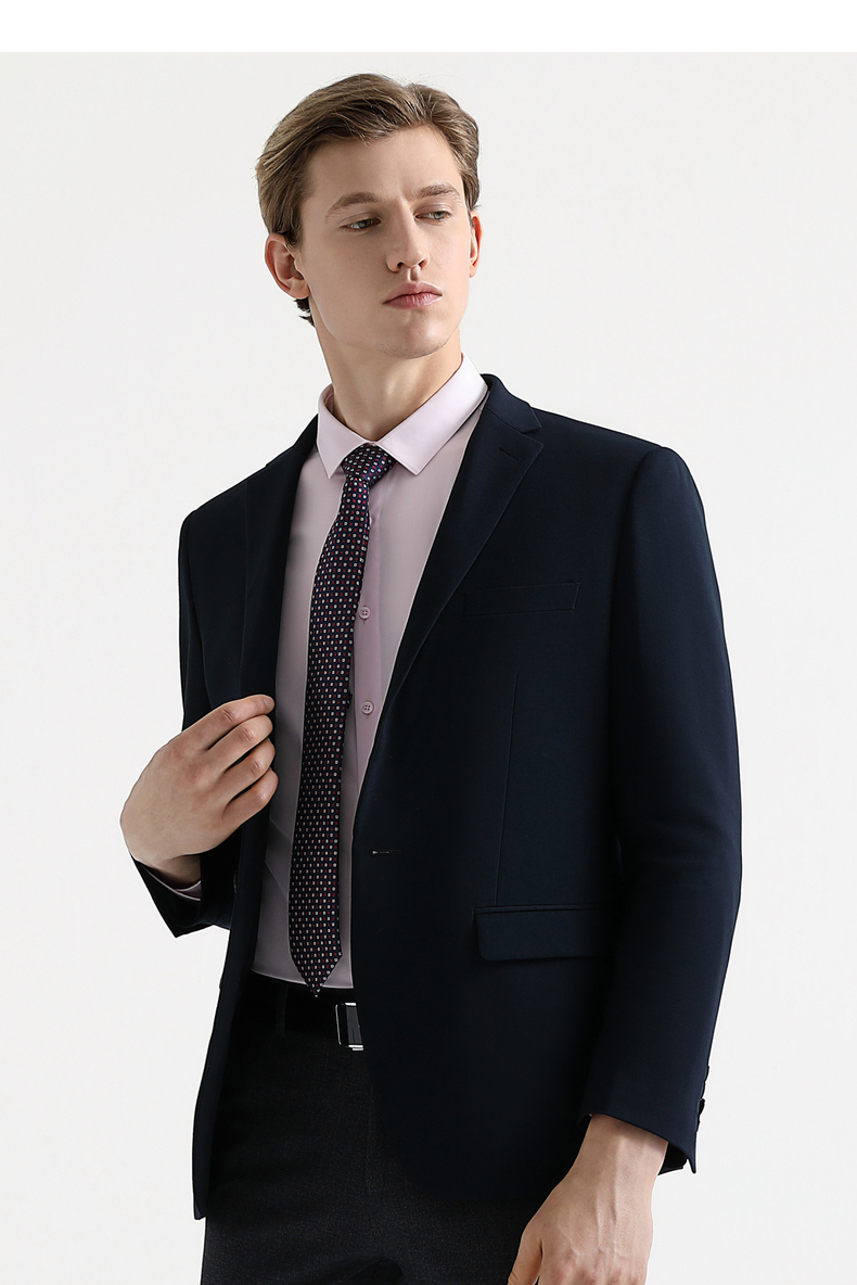 柒牌男装西服2022新款时尚修身青年西装男士商务休闲抗皱单西119jc7