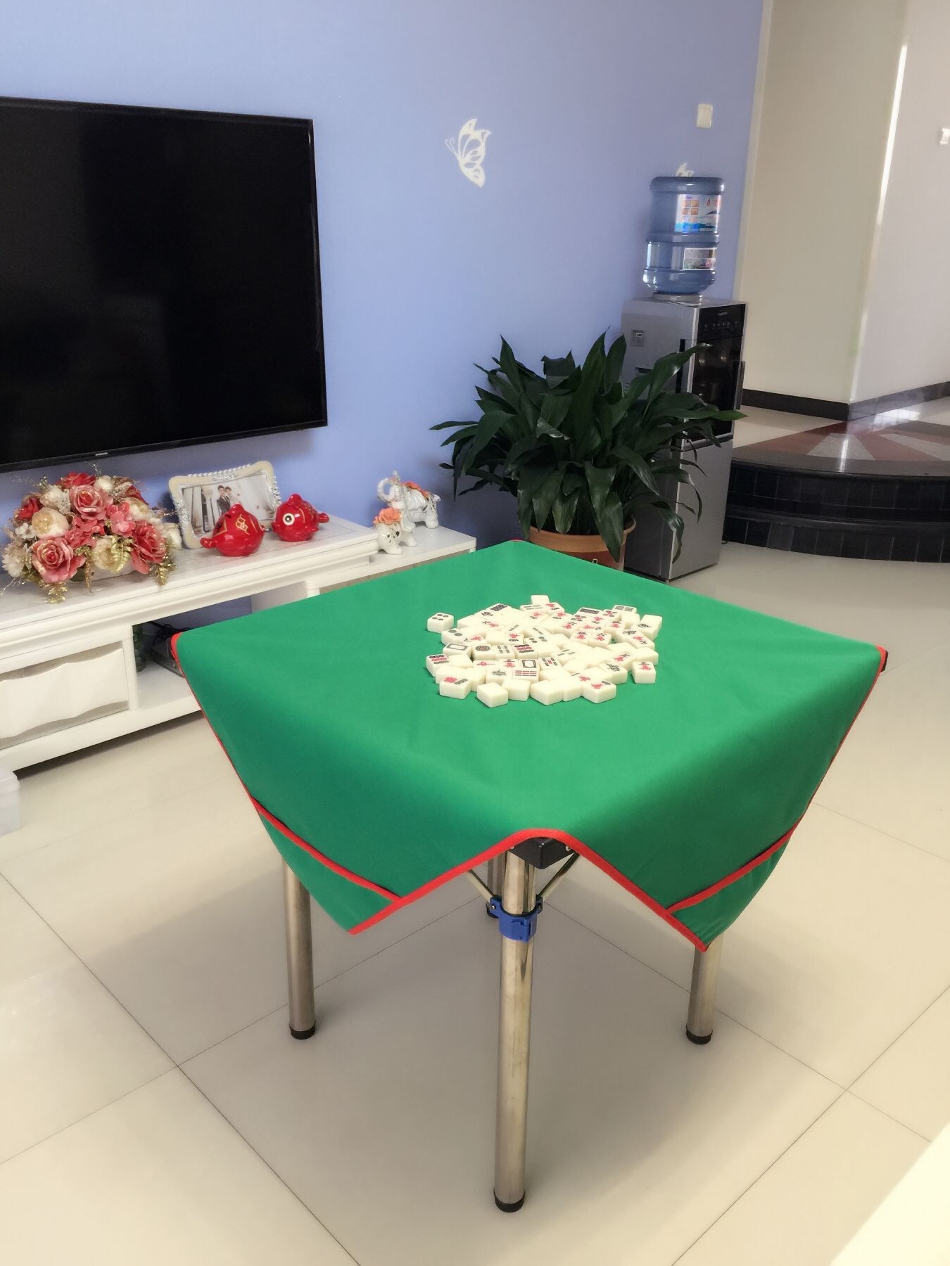 一米二大号麻将桌布带兜麻将桌布垫消音加厚家用麻将桌垫麻将布