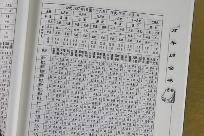 萬年曆全書萬年曆錶家庭書籍軟裝插盒小16開4冊