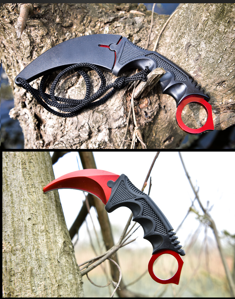 防身刀具小刀户外长款战狼爪子刀csgo蝎子开刃野外鹰爪刀求生军刀