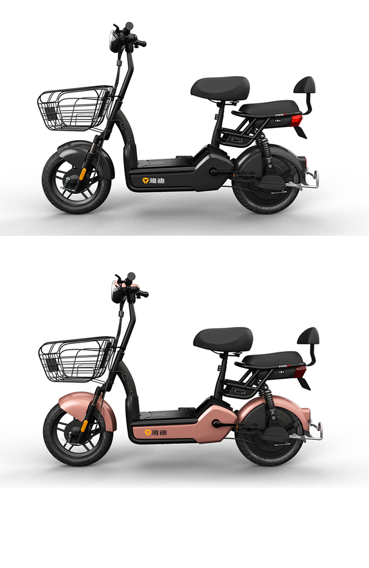 雅迪电动车新款 小王子精致版 48v电瓶车电动自行车踏板【价格 图片