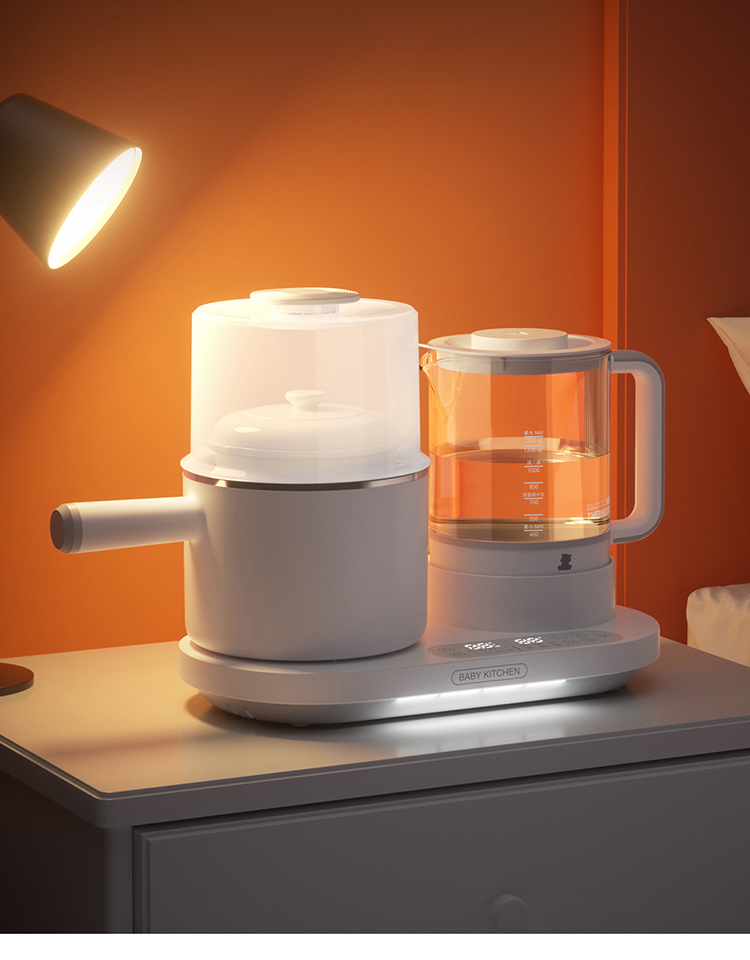 小白熊多功能调奶器炖煮调奶二合一hl-5036