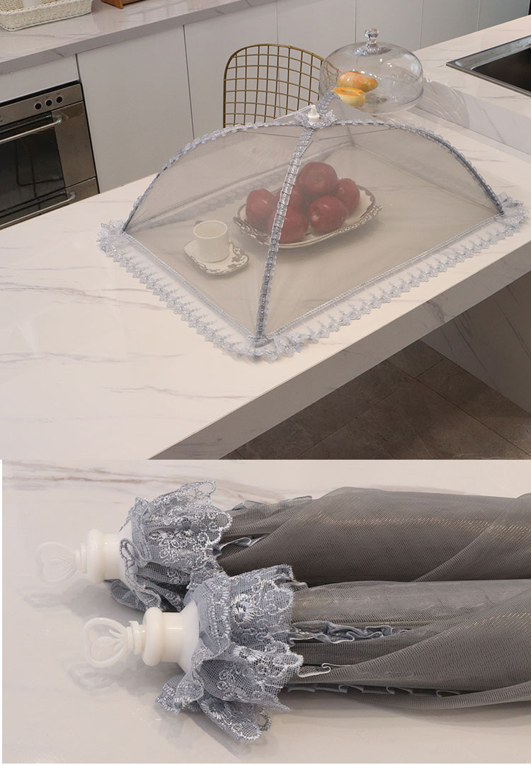 罩菜盖菜罩家用折叠防蝇餐桌食物罩防尘罩厨房圆形大号盖菜罩防虫台罩