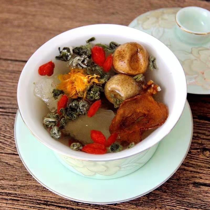 大号精致款彩釉黄临夏特色八宝盖碗茶茶具加厚三炮台碗
