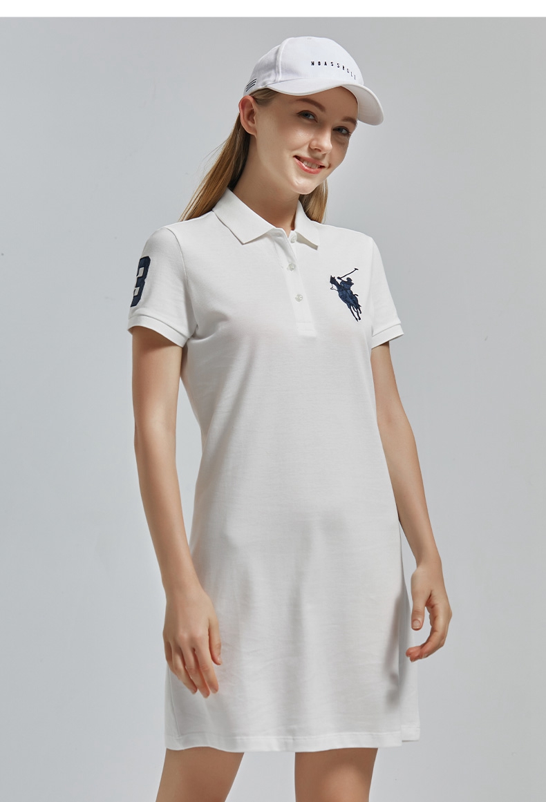 wh polo sports连衣裙 纯棉休闲翻领裙【价格 图片 品牌 报价】-苏宁