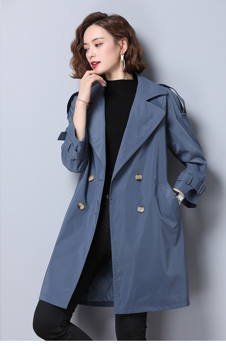 恒源祥女士风衣2020新款纯色女中长款秋季韩版气质时尚风衣外套