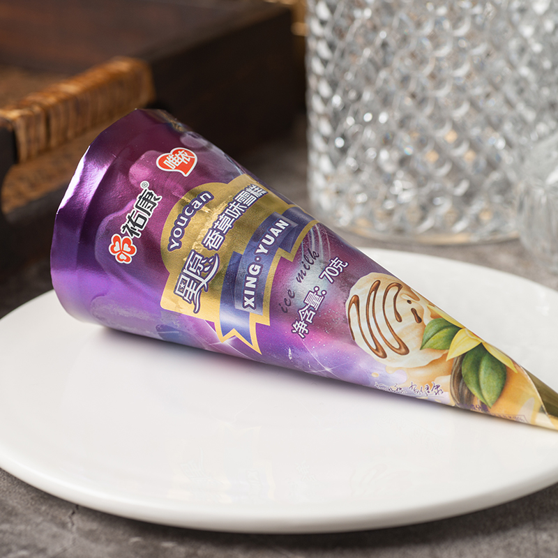 新品佑康星愿香草味蛋筒20支雪糕棒冰棒冷饮