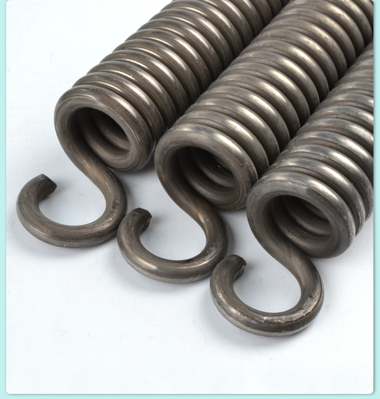弹簧锰钢丝50mm强力大拉簧带钩吊篮挂钩拉力拉伸弹黄机械簧定做敬平
