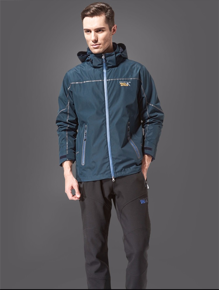 赛丹狐saidanhu户外冲锋衣男士三合一两件套登山服加绒加厚情侣夹克
