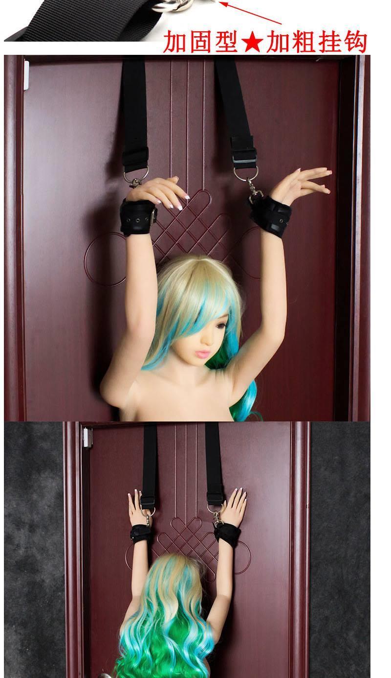 sm皮革束缚捆绑带倒立悬挂吊手吊索吸盘手脚拷情趣性用品女奴调教b