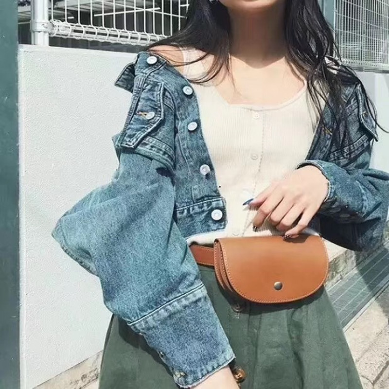 超级新品 时尚百搭复古小腰包街拍时髦腰带式包包女士配饰细皮带装饰